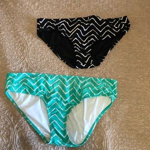 Two Chevron Print Bikini Bottoms
